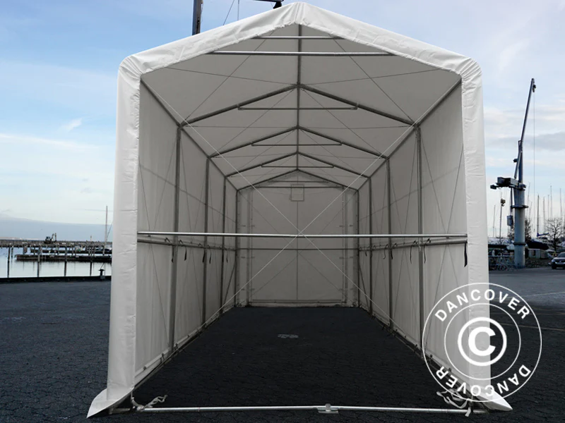 Lagertelt PRO XL 3,5x8x3,3x3,94m, PVC, Hvit - Image 4
