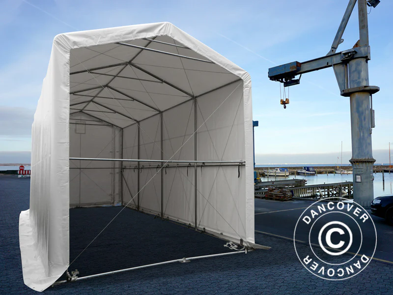 Lagertelt PRO XL 3,5x8x3,3x3,94m, PVC, Hvit - Image 6