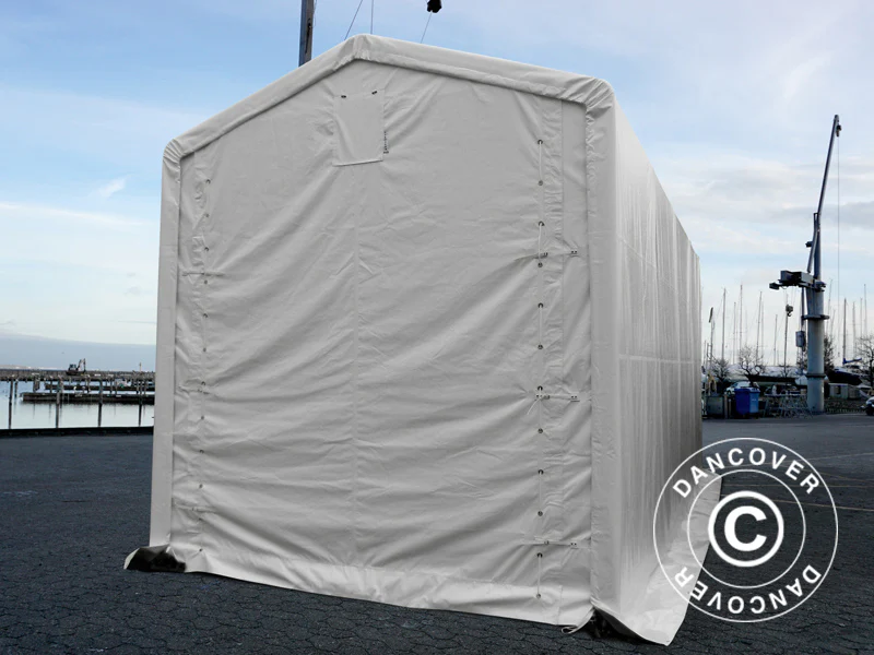Lagertelt PRO XL 3,5x8x3,3x3,94m, PVC, Hvit - Image 9