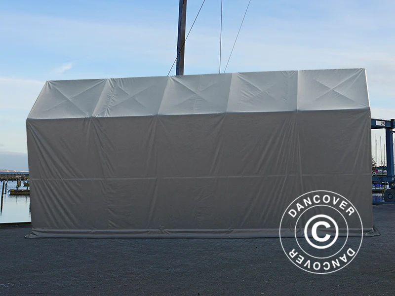 Lagertelt PRO XL 4x10x3,5x4,59m, PVC, Grå - Image 10
