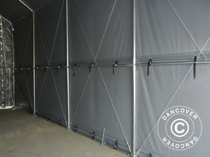 Lagertelt PRO XL 4x10x3,5x4,59m, PVC, Grå - Image 15
