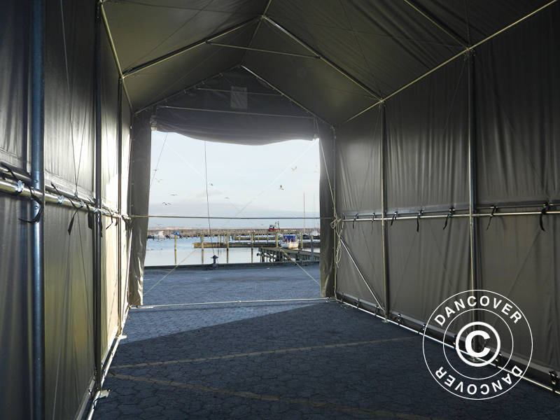 Lagertelt PRO XL 4x10x3,5x4,59m, PVC, Grå - Image 17