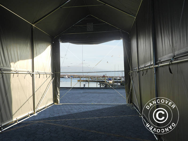 Lagertelt PRO XL 4x10x3,5x4,59m, PVC, Grå - Image 18