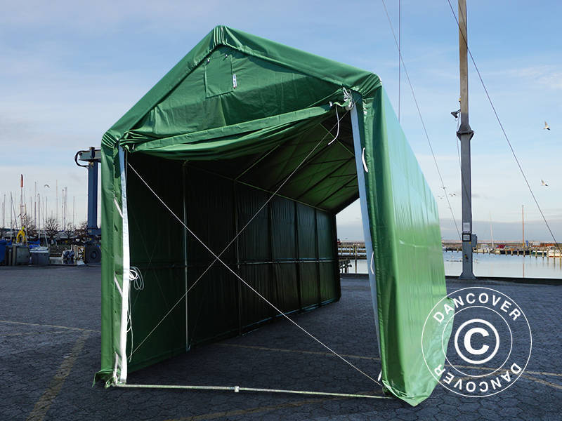 Lagertelt PRO XL 4x10x3,5x4,59m, PVC, Grønn - Image 5