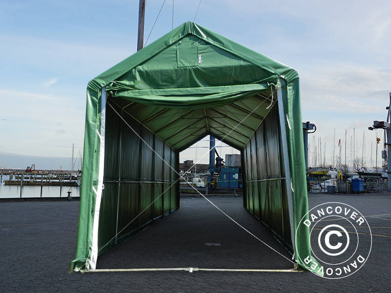 Lagertelt PRO XL 4x10x3,5x4,59m, PVC, Grønn - Image 7