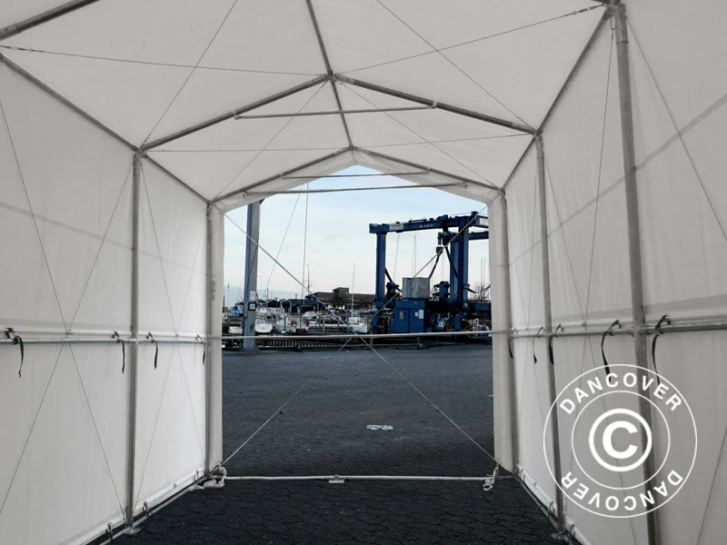 Lagertelt PRO XL 4x10x3,5x4,59m, PVC, Hvit - Image 10
