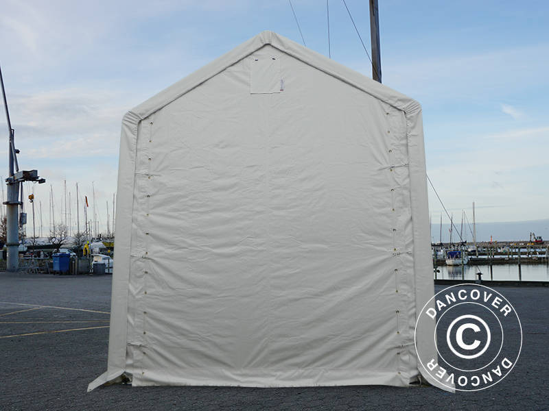 Lagertelt PRO XL 4x10x3,5x4,59m, PVC, Hvit - Image 3