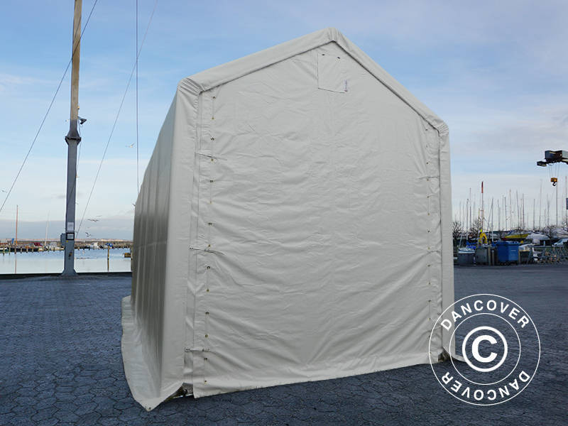 Lagertelt PRO XL 4x10x3,5x4,59m, PVC, Hvit - Image 4