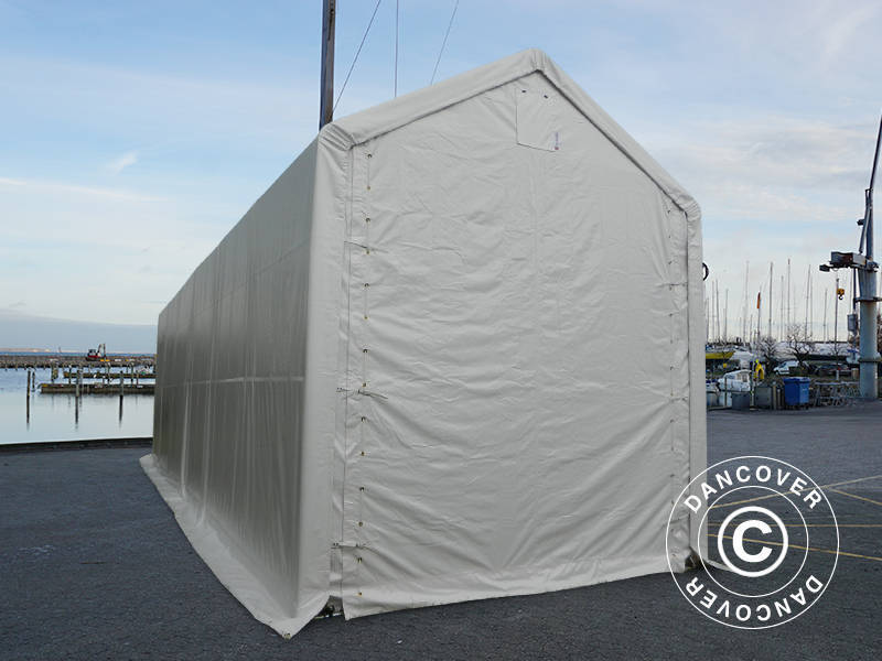 Lagertelt PRO XL 4x10x3,5x4,59m, PVC, Hvit - Image 8