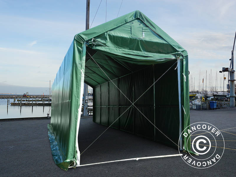 Lagertelt PRO XL 4x12x3,5x4,59m PVC, Grønn - Image 7