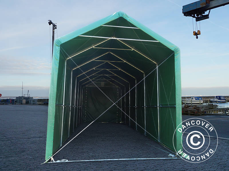 Lagertelt PRO XL 4x12x3,5x4,59m PVC, Grønn - Image 9
