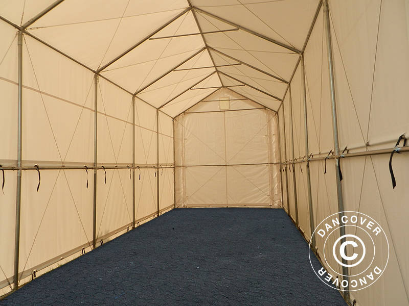 Lagertelt PRO XL 4x12x3,5x4,59m, PVC, Hvit - Image 12