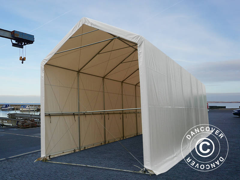 Lagertelt PRO XL 4x12x3,5x4,59m, PVC, Hvit - Image 2