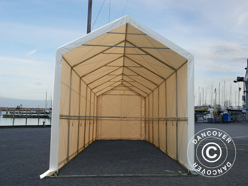Lagertelt PRO XL 4x12x3,5x4,59m, PVC, Hvit - Image 5