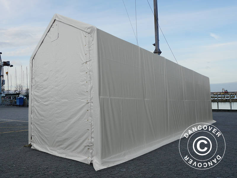Lagertelt PRO XL 4x12x3,5x4,59m, PVC, Hvit - Image 6