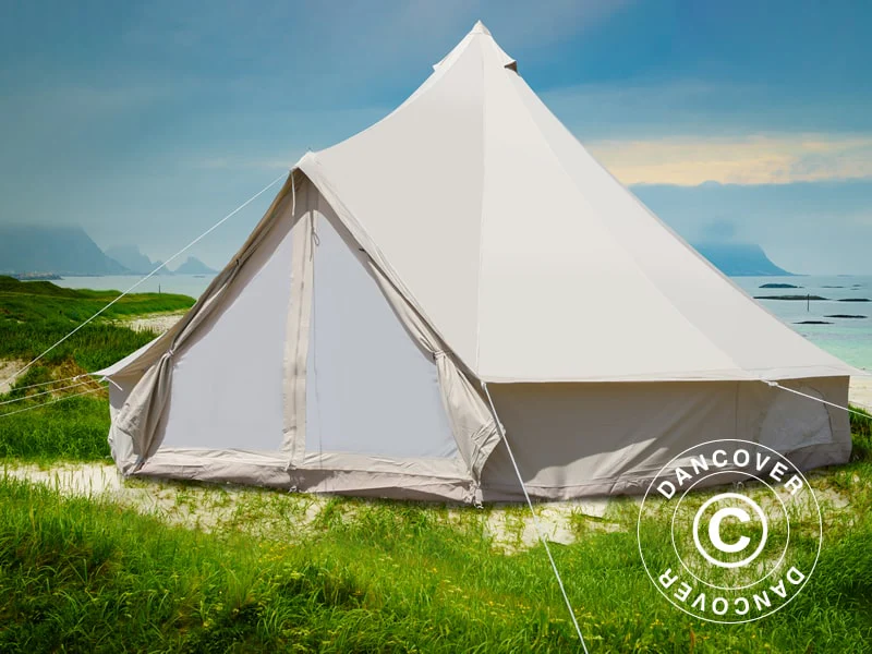 Lavvo til glamping, TentZing® 5x5m, 6 personer, Sandfarget - Image 3