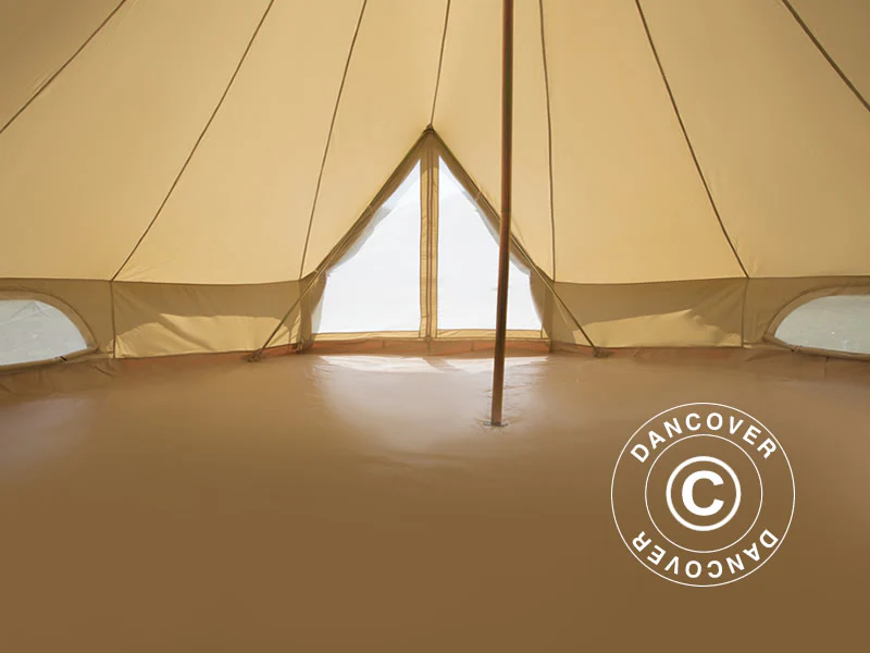 Lavvo til glamping, TentZing® 5x5m, 6 personer, Sandfarget - Image 5