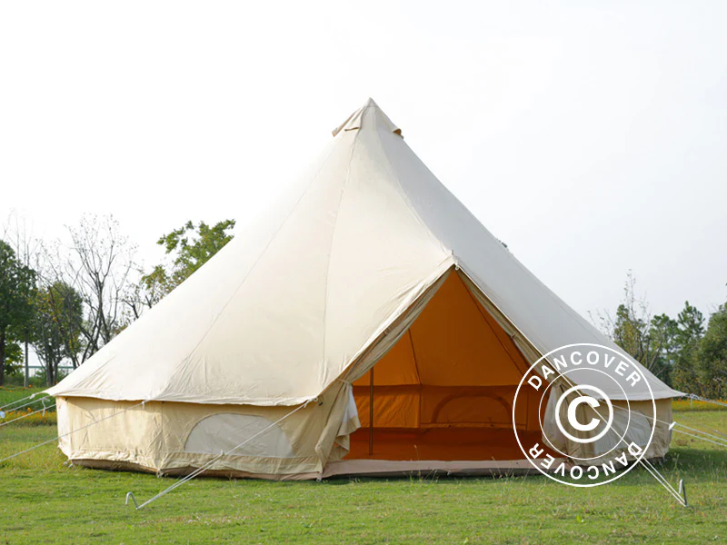 Lavvo til glamping, TentZing® 6x6m, 8 personer, Sandfarget - Image 3