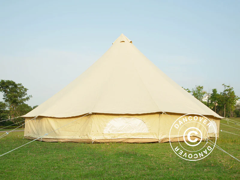 Lavvo til glamping, TentZing® 6x6m, 8 personer, Sandfarget - Image 6