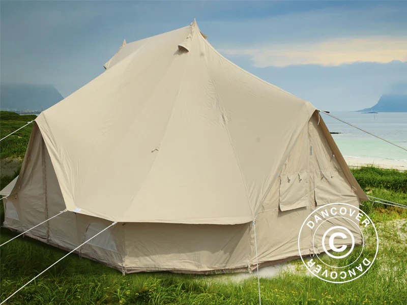 Lavvo til glamping, TentZing® 4x6m, 12 personer, Sandfarget - Image 2