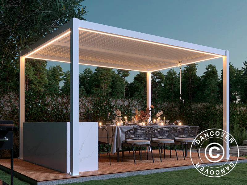 LED lyslist til San Pablo pergola 4x4m, 4 stk., Varmhvit - Image 5