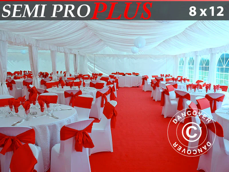 Lining og ben gardin pakke, Hvit, til 8x12m (2,3) partytelt SEMI PRO Plus