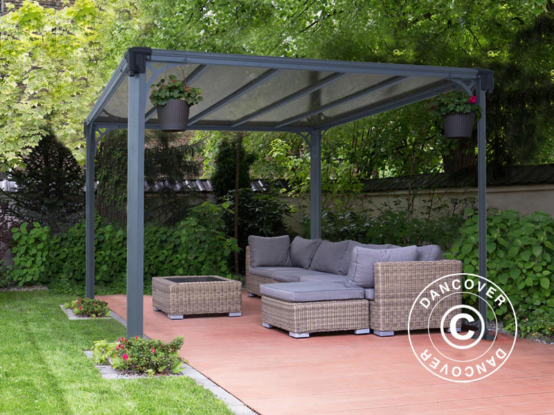 Lysthus Milano 3000, Palram/Canopia, 3,09x3,09x2,25m, Grå - Image 3