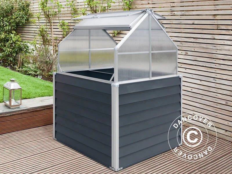 Minidrivhus 1,2x1,2x1,69m, 1,44m², Antrasitt - Image 4