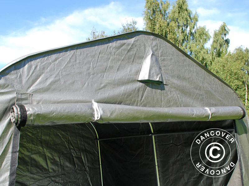 Oppbevaringstelt PRO 2,4x2,4x2m PE, med underlag, Grå - Image 5
