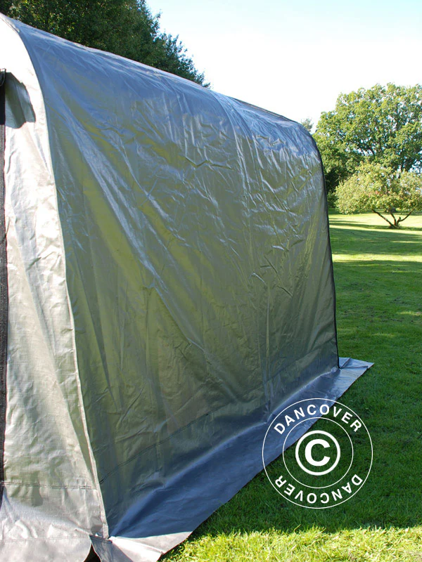 Oppbevaringstelt PRO 2,4x2,4x2m PE, med underlag, Grå - Image 6