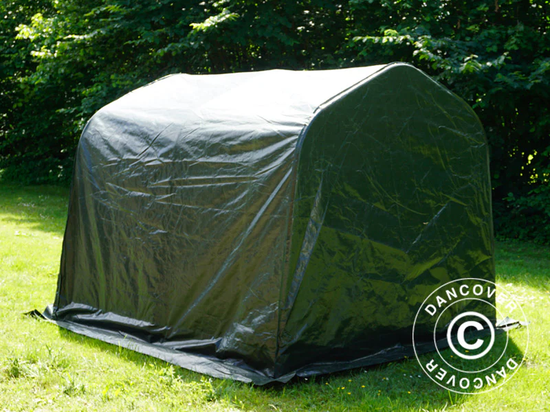 Oppbevaringstelt PRO 2,4x2,4x2m PE, med underlag, Grønn/Grå - Image 10