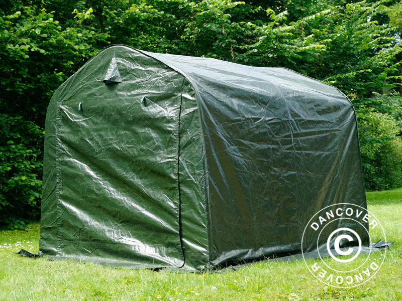 Oppbevaringstelt PRO 2,4x2,4x2m PE, med underlag, Grønn/Grå - Image 9