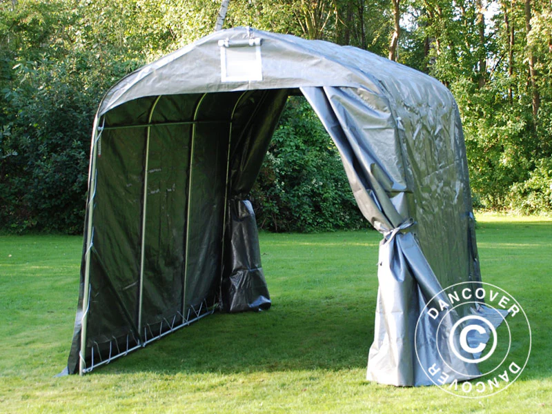 Oppbevaringstelt PRO 2,4x3,6x2,34m PE, Grå - Image 12