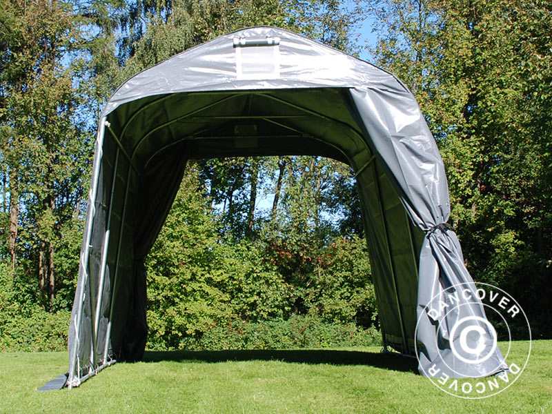 Oppbevaringstelt PRO 2,4x3,6x2,34m PVC, Grå - Image 9