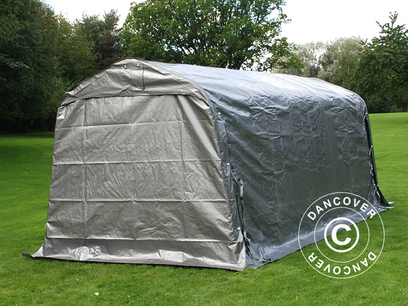 Oppbevaringstelt PRO 2,4x6x2,34m PE, Grå - Image 3