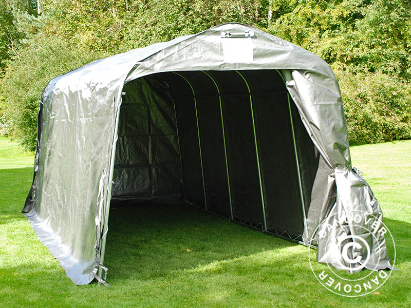 Oppbevaringstelt PRO 2,4x6x2,34m PE, Grå - Image 4