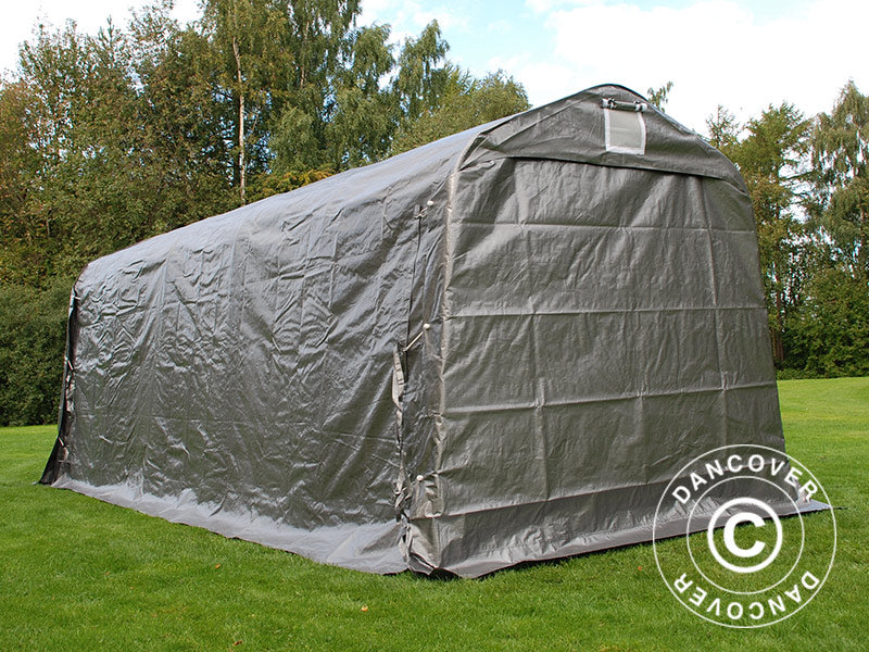 Oppbevaringstelt PRO 2,4x6x2,34m PE, Grå - Image 6