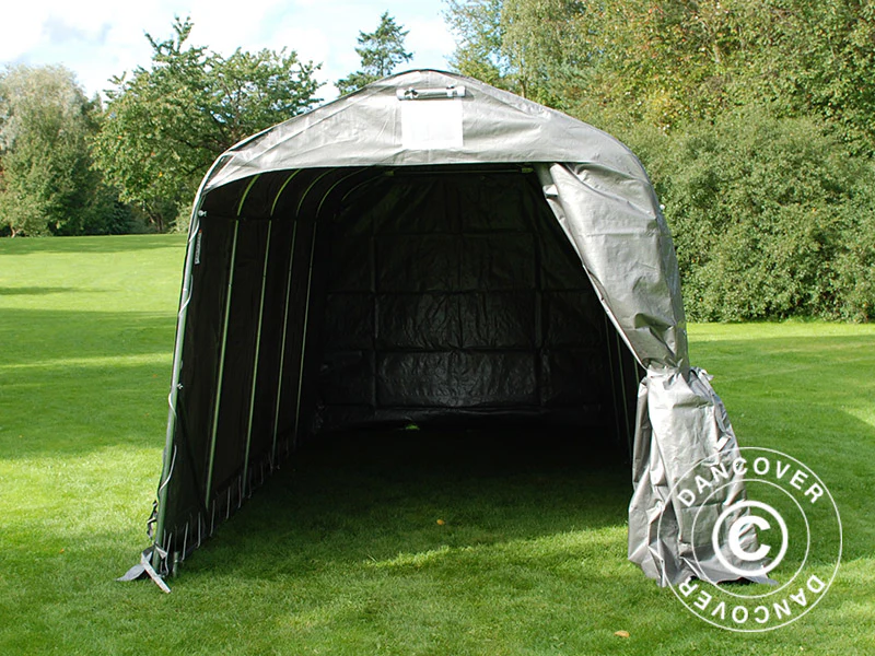 Oppbevaringstelt PRO 2,4x6x2,34m PE, Grå - Image 8