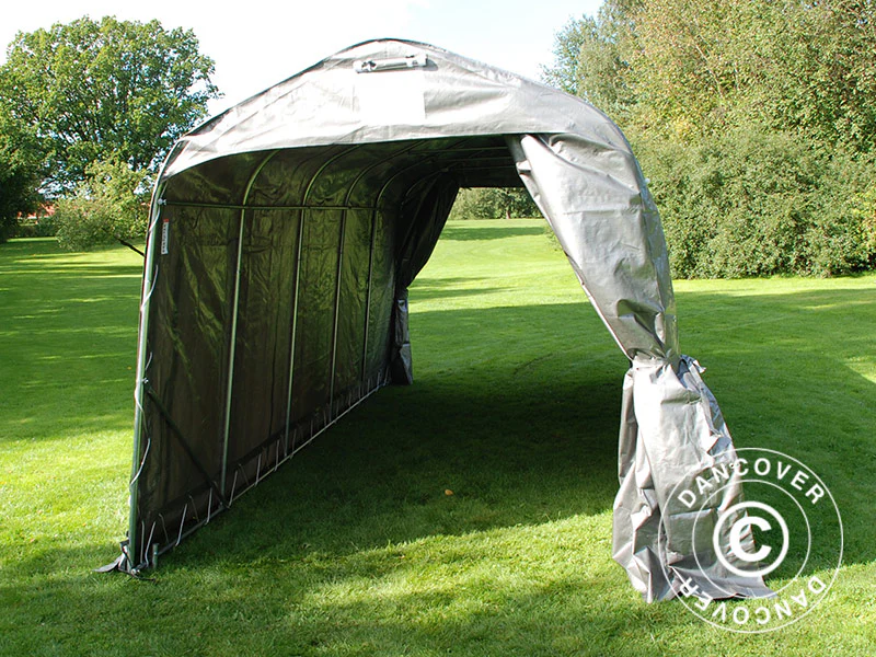 Oppbevaringstelt PRO 2,4x6x2,34m PE, Grå - Image 9