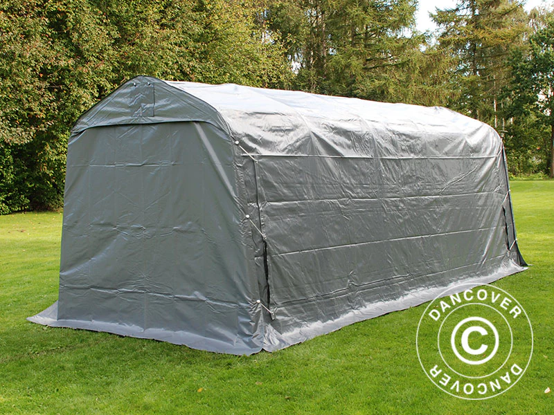 Oppbevaringstelt PRO 2,4x6x2,34m PVC, Grå - Image 12