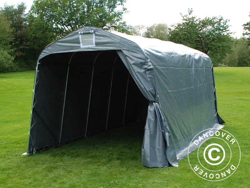 Oppbevaringstelt PRO 2,4x6x2,34m PVC, Grå - Image 3