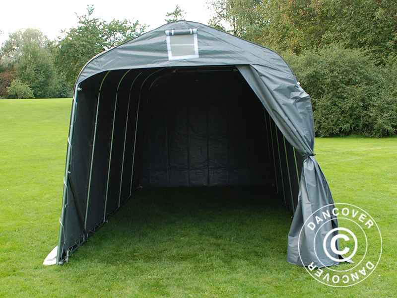 Oppbevaringstelt PRO 2,4x6x2,34m PVC, Grå - Image 4