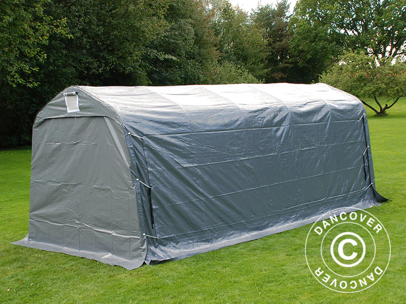 Oppbevaringstelt PRO 2,4x6x2,34m PVC, Grå - Image 5