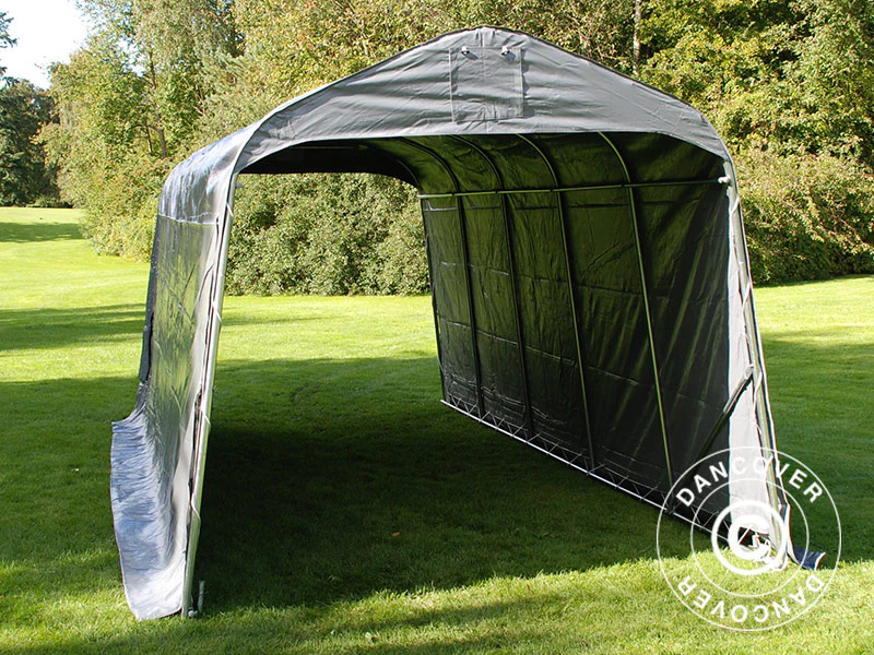 Oppbevaringstelt PRO 2,4x6x2,34m PVC, Grå - Image 8