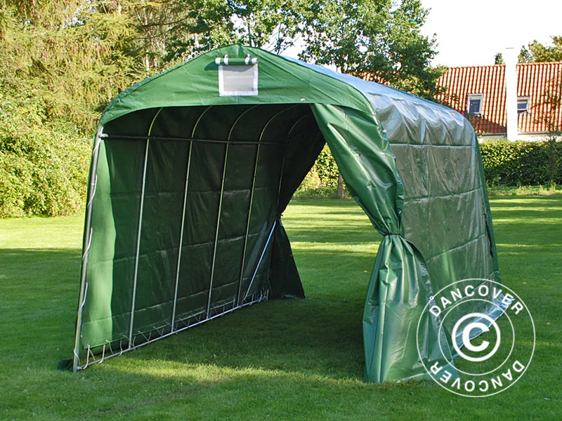Oppbevaringstelt PRO 2,4x6x2,34m PVC, Grønn - Image 4
