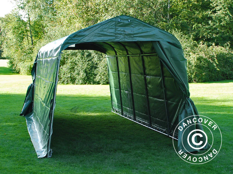 Oppbevaringstelt PRO 2,4x6x2,34m PVC, Grønn - Image 6