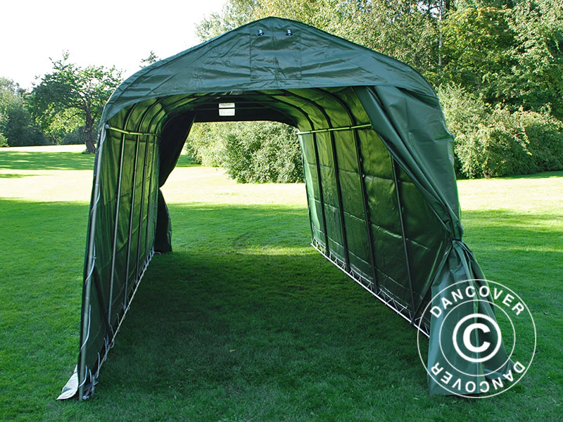 Oppbevaringstelt PRO 2,4x6x2,34m PVC, Grønn - Image 7