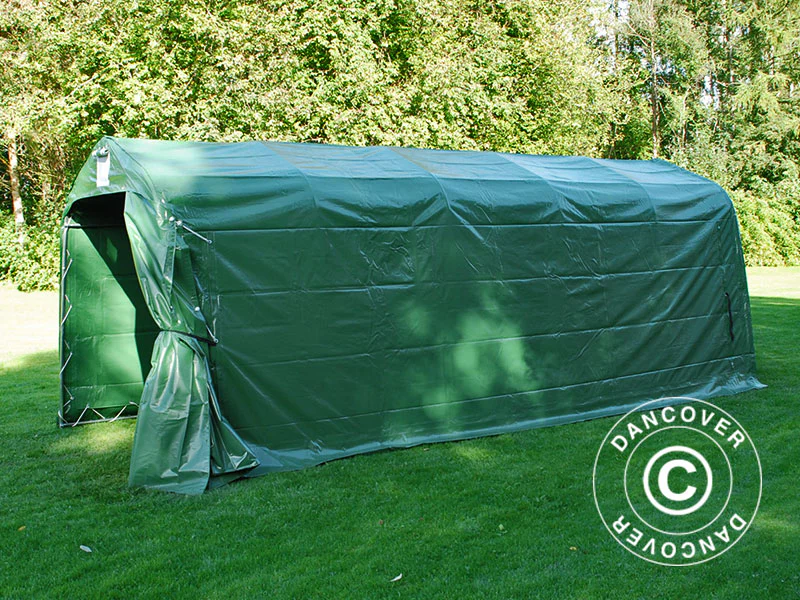 Oppbevaringstelt PRO 2,4x6x2,34m PVC, Grønn - Image 8