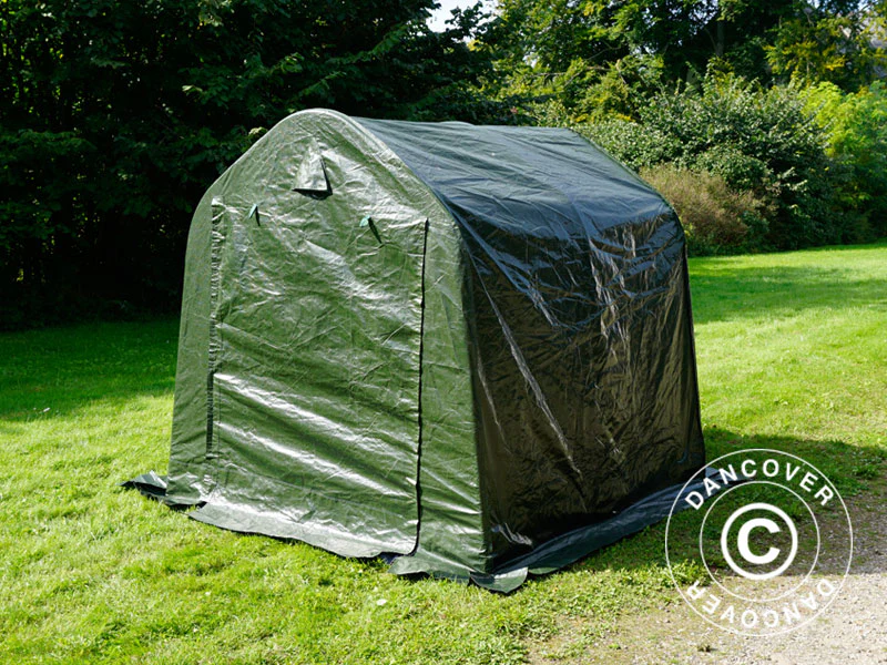 Oppbevaringstelt PRO 2x2x2m PE, med underlag, Grønn/grå - Image 10
