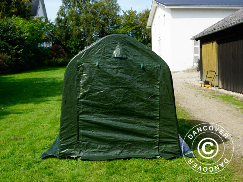 Oppbevaringstelt PRO 2x2x2m PE, med underlag, Grønn/grå - Image 2